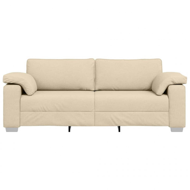 Sofa Kremowy 220 x 80 x 82 cm tkanina