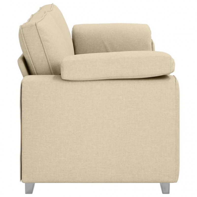 Sofa Kremowy 220 x 80 x 82 cm tkanina