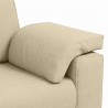 Sofa Kremowy 220 x 80 x 82 cm tkanina