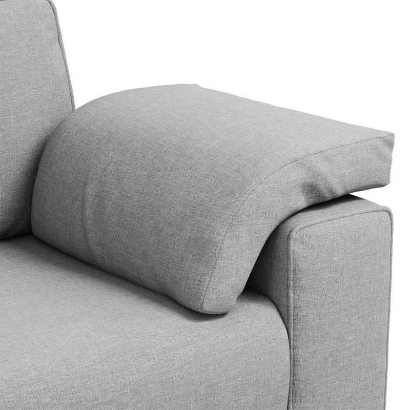 Sofa Szary chmur 220 x 80 x 82 cm tkanina