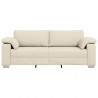 Sofa Beżowy 220 x 80 x 82 cm Tkanina lniana