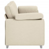 Sofa Beżowy 220 x 80 x 82 cm Tkanina lniana