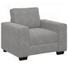 Sofa Fotel Jasnoszary 100x77x82 cm Aksamit