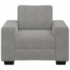 Sofa Fotel Jasnoszary 100x77x82 cm Aksamit