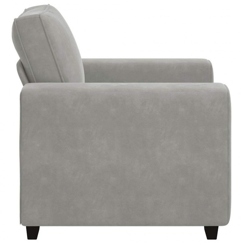 Sofa Fotel Jasnoszary 100x77x82 cm Aksamit