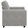 Sofa Fotel Jasnoszary 100x77x82 cm Aksamit