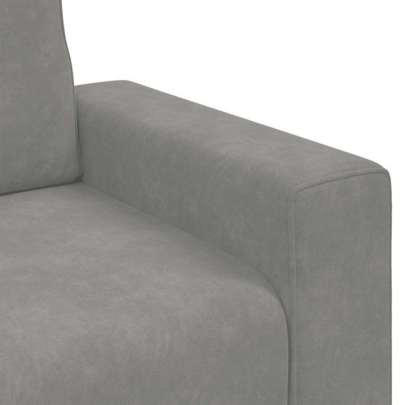 Sofa Fotel Jasnoszary 100x77x82 cm Aksamit