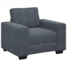 Sofa Fotel Ciemnoszary 100x77x82 cm Aksamit