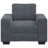 Sofa Fotel Ciemnoszary 100x77x82 cm Aksamit