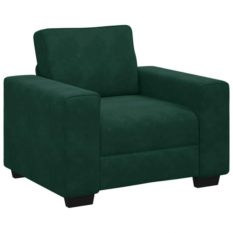 Sofa Fotel Ciemnozielony 100x77x82 cm Aksamit