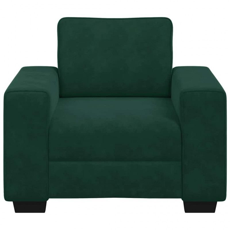 Sofa Fotel Ciemnozielony 100x77x82 cm Aksamit
