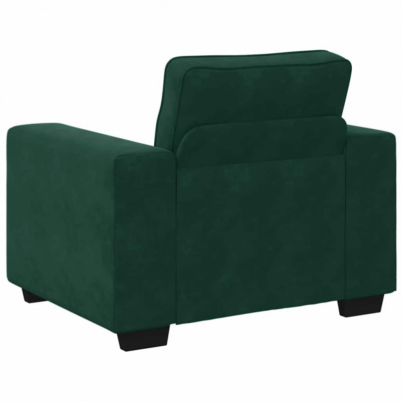 Sofa Fotel Ciemnozielony 100x77x82 cm Aksamit