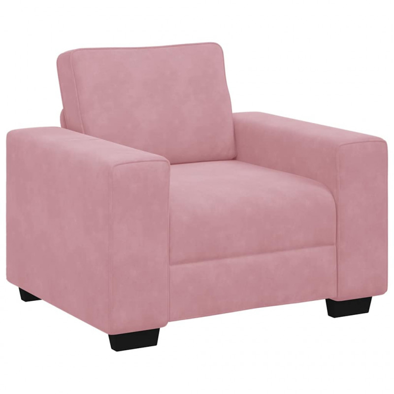 Sofa Fotel Różowy 100x77x82 cm Aksamit