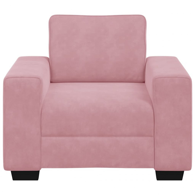 Sofa Fotel Różowy 100x77x82 cm Aksamit