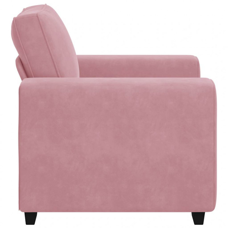 Sofa Fotel Różowy 100x77x82 cm Aksamit