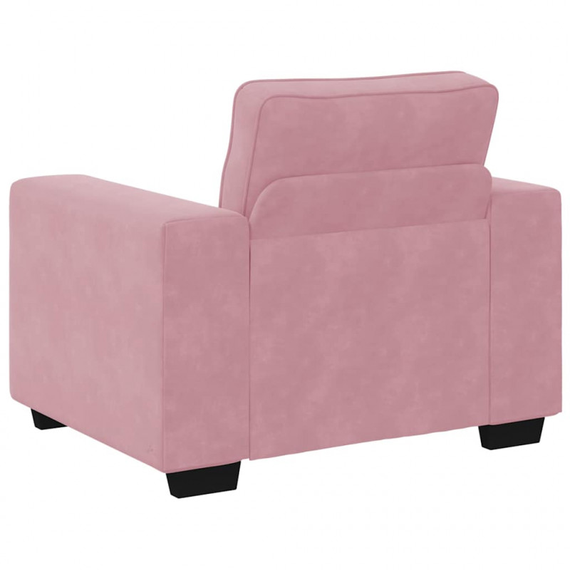 Sofa Fotel Różowy 100x77x82 cm Aksamit