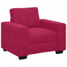 Sofa Fotel Wino Czerwone 100x77x82 cm Aksamit