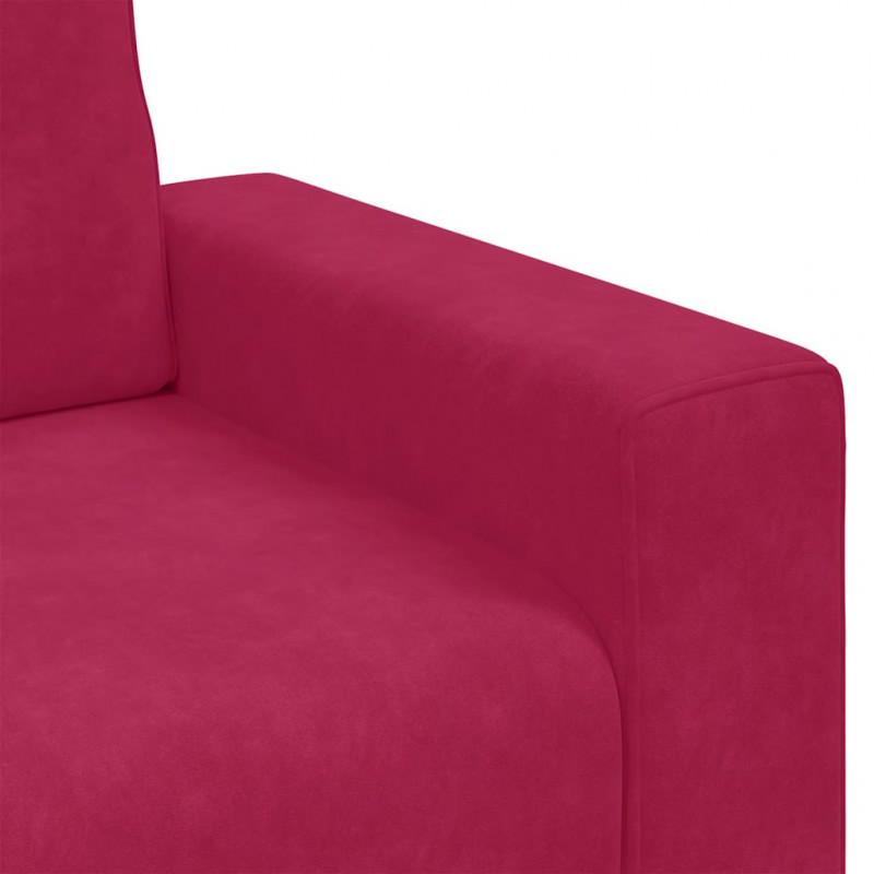 Sofa Fotel Wino Czerwone 100x77x82 cm Aksamit
