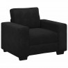 Sofa Fotel Czarny 100x77x82 cm Aksamit