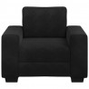 Sofa Fotel Czarny 100x77x82 cm Aksamit