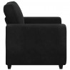 Sofa Fotel Czarny 100x77x82 cm Aksamit