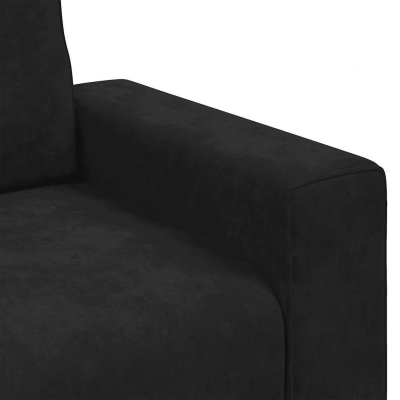 Sofa Fotel Czarny 100x77x82 cm Aksamit