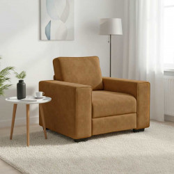 Sofa Fotel Brązowy 100x77x82 cm Aksamit