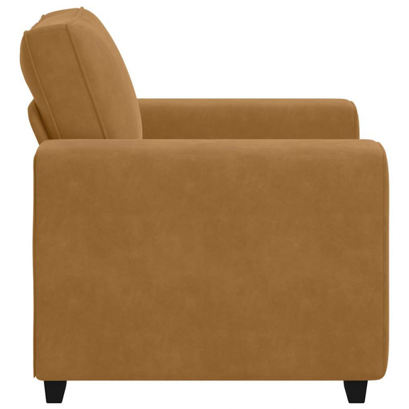 Sofa Fotel Brązowy 100x77x82 cm Aksamit