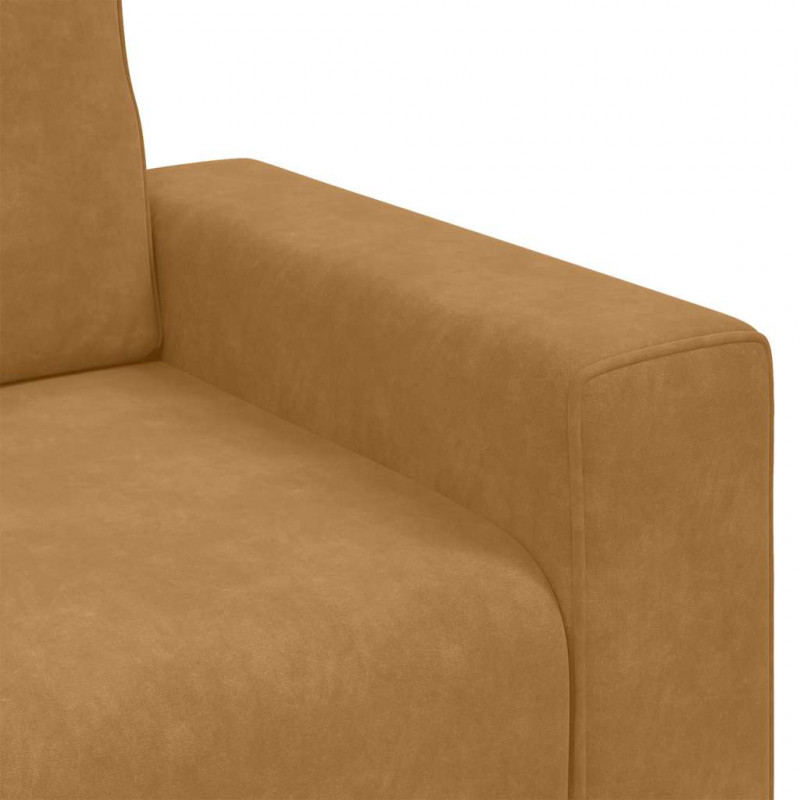 Sofa Fotel Brązowy 100x77x82 cm Aksamit