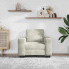 Sofa Fotel Kremowy 100x77x82 cm Aksamit
