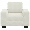 Sofa Fotel Kremowy 100x77x82 cm Aksamit
