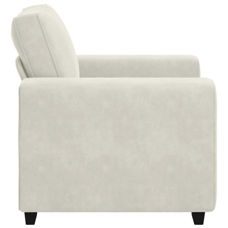 Sofa Fotel Kremowy 100x77x82 cm Aksamit