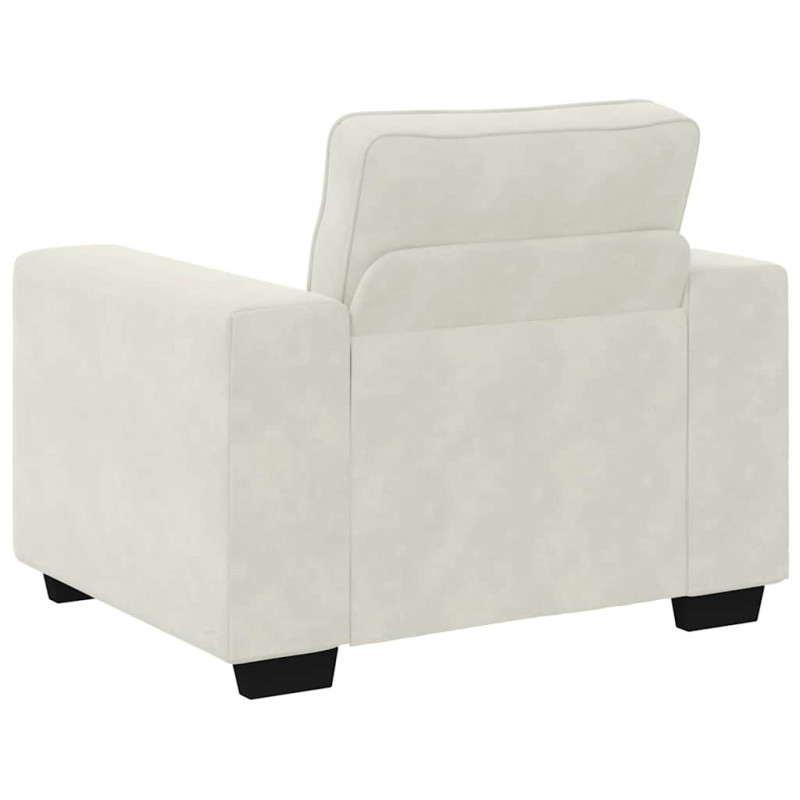 Sofa Fotel Kremowy 100x77x82 cm Aksamit