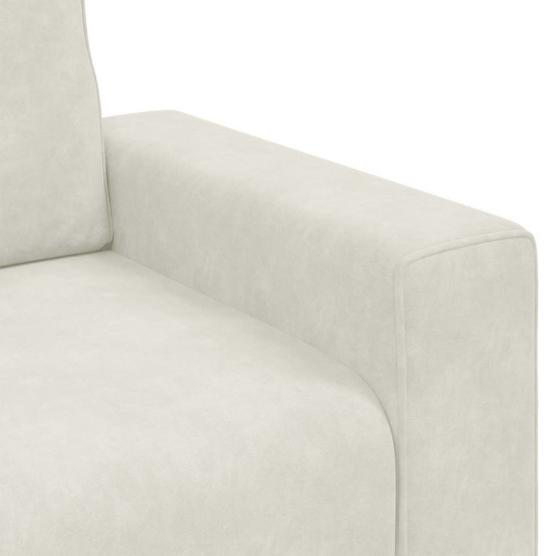 Sofa Fotel Kremowy 100x77x82 cm Aksamit