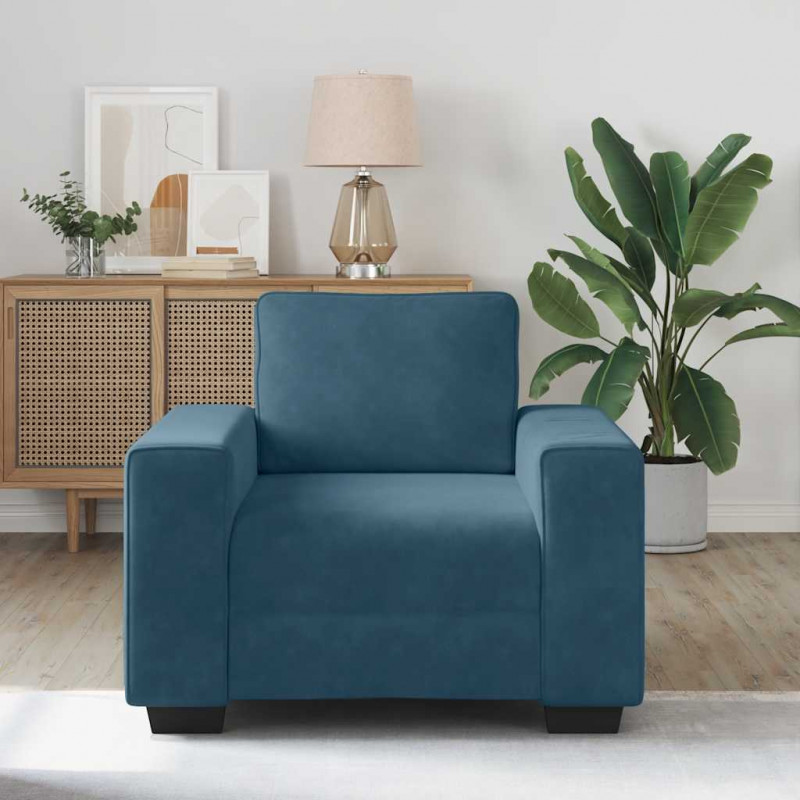 Sofa Fotel Niebieski 100x77x82 cm Aksamit