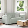 Sofa dwuosobowa Jasnoszara 160x77x82 cm Aksamit