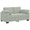 Sofa dwuosobowa Jasnoszara 160x77x82 cm Aksamit
