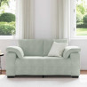 Sofa dwuosobowa Jasnoszara 160x77x82 cm Aksamit