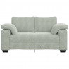 Sofa dwuosobowa Jasnoszara 160x77x82 cm Aksamit