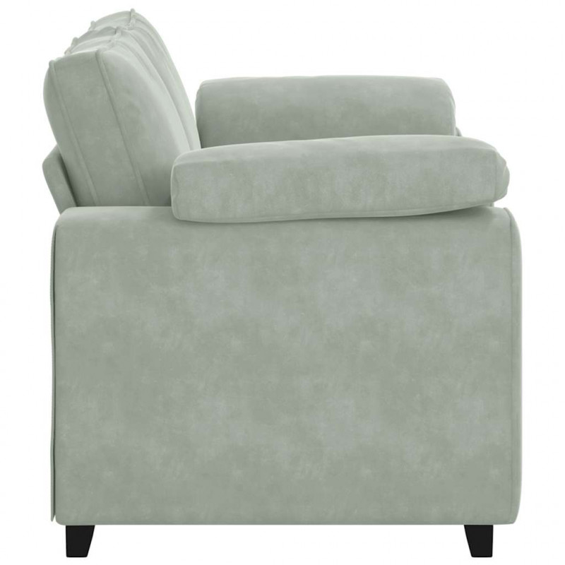 Sofa dwuosobowa Jasnoszara 160x77x82 cm Aksamit
