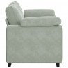 Sofa dwuosobowa Jasnoszara 160x77x82 cm Aksamit