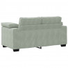 Sofa dwuosobowa Jasnoszara 160x77x82 cm Aksamit