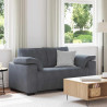 Sofa dwuosobowa Ciemnoszara 160x77x82 cm Aksamit