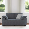 Sofa dwuosobowa Ciemnoszara 160x77x82 cm Aksamit