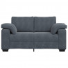 Sofa dwuosobowa Ciemnoszara 160x77x82 cm Aksamit