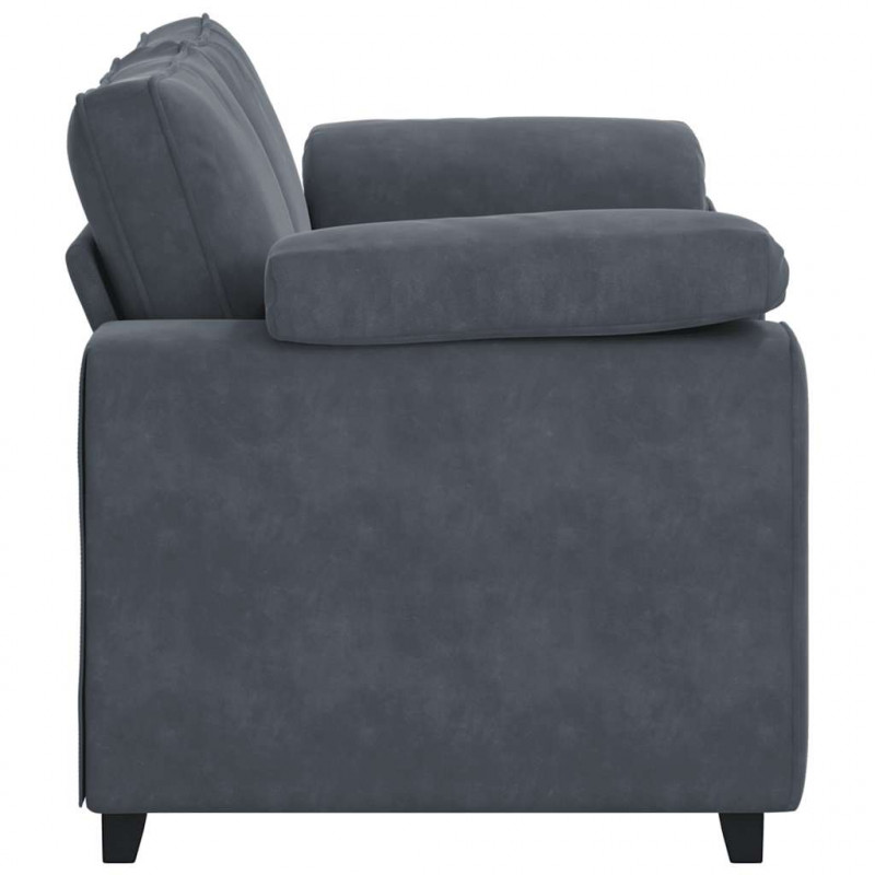 Sofa dwuosobowa Ciemnoszara 160x77x82 cm Aksamit