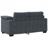 Sofa dwuosobowa Ciemnoszara 160x77x82 cm Aksamit