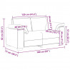 Sofa dwuosobowa Ciemnoszara 160x77x82 cm Aksamit