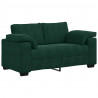 Sofa dwuosobowa, ciemnozielona, 160x77x82 cm, aksamit