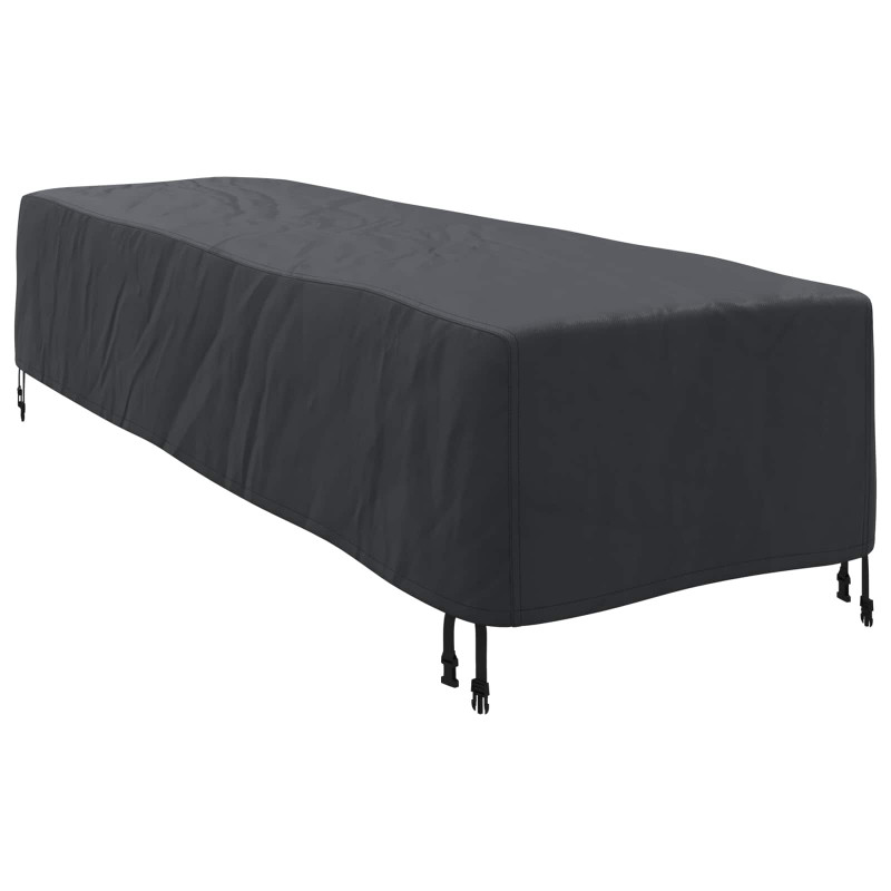 Pokrowiec na Leżaki Gładki Czarny 74 x 210 x 40 cm tkanina